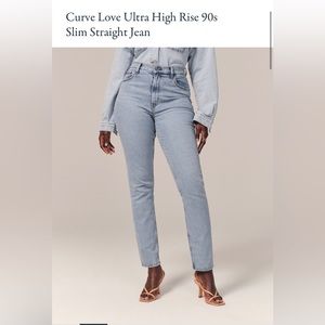 Abercrombie Curve love ultra high rise 90s straight jeans